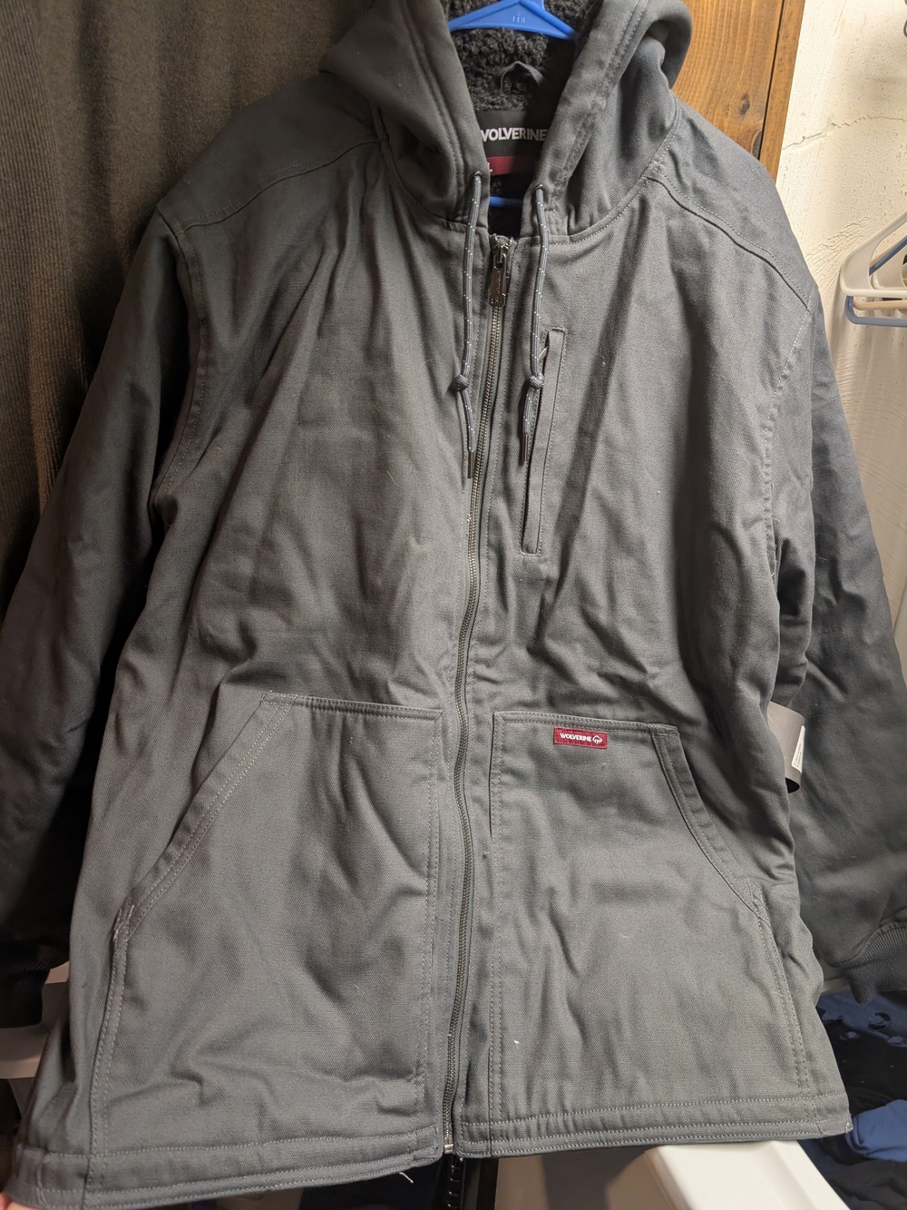 Wolverine Charcoal Gray Hooded Work Jacket
